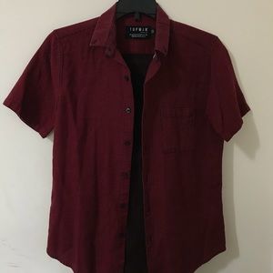Top man button up short sleeve shirt